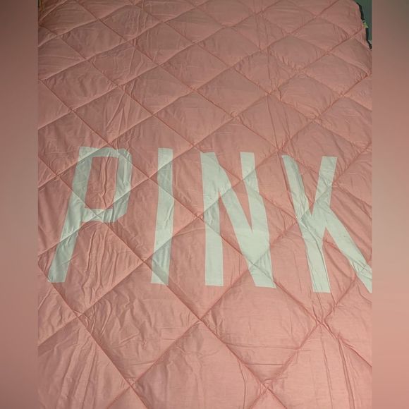 NEW VS PINK FLORAL DORM REVERSIBLE COMFORTER TWIN - Picture 4 of 9